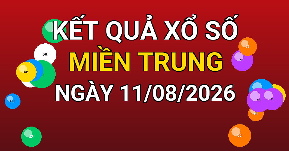 Kết quả xổ số Miền Trung ngày 11/08/2026