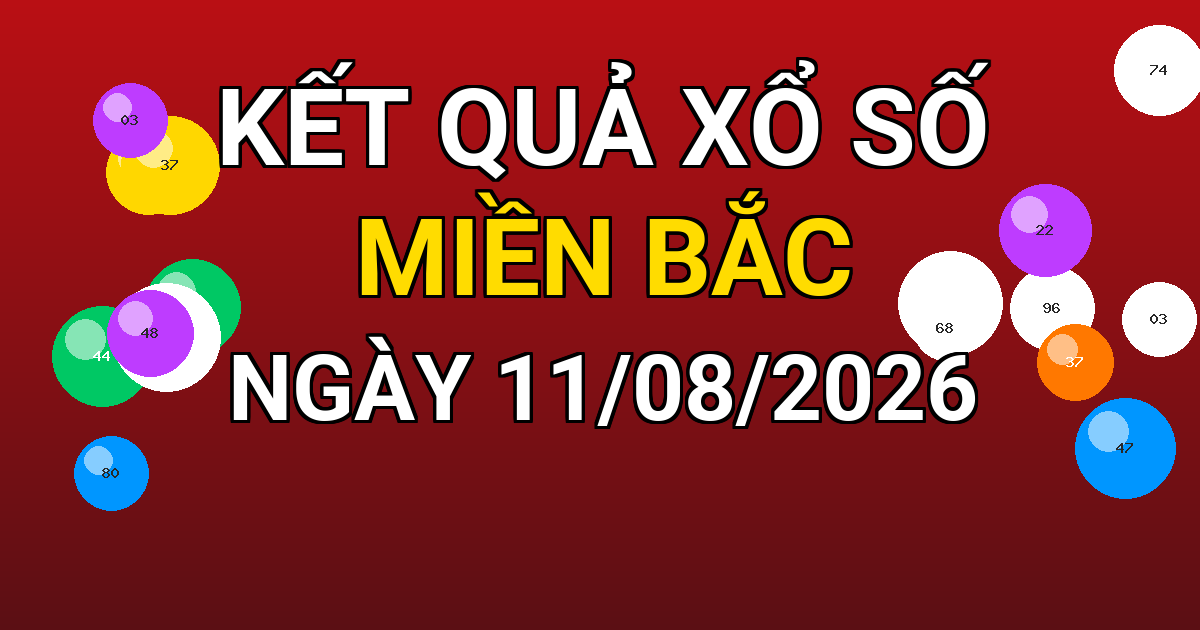 Kết quả xổ số Miền Bắc ngày 11/08/2026