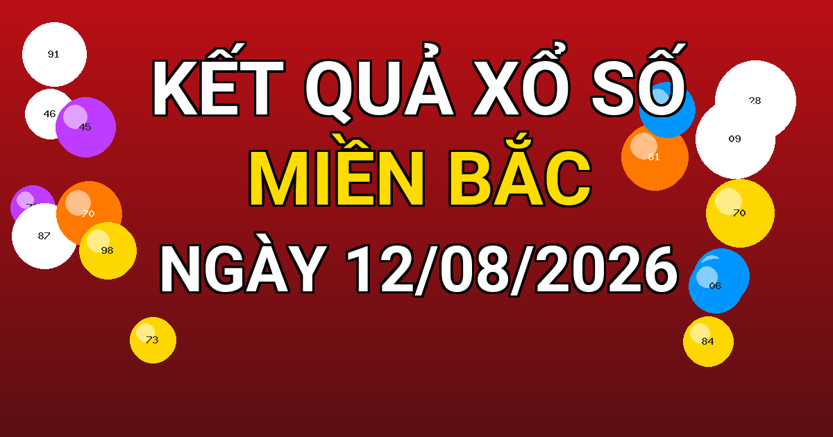 Kết quả xổ số Miền Bắc ngày 12/08/2026